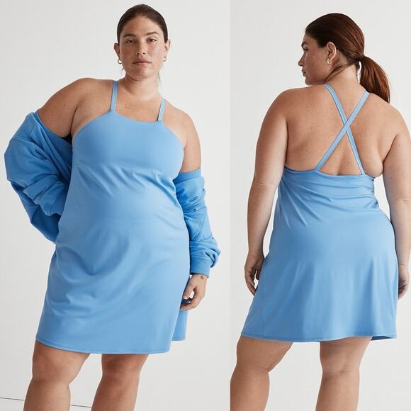 Madewell Womens Flex 2.0 Fitness Dress in Oasis Blue Size 2X - Picture 8 of 8